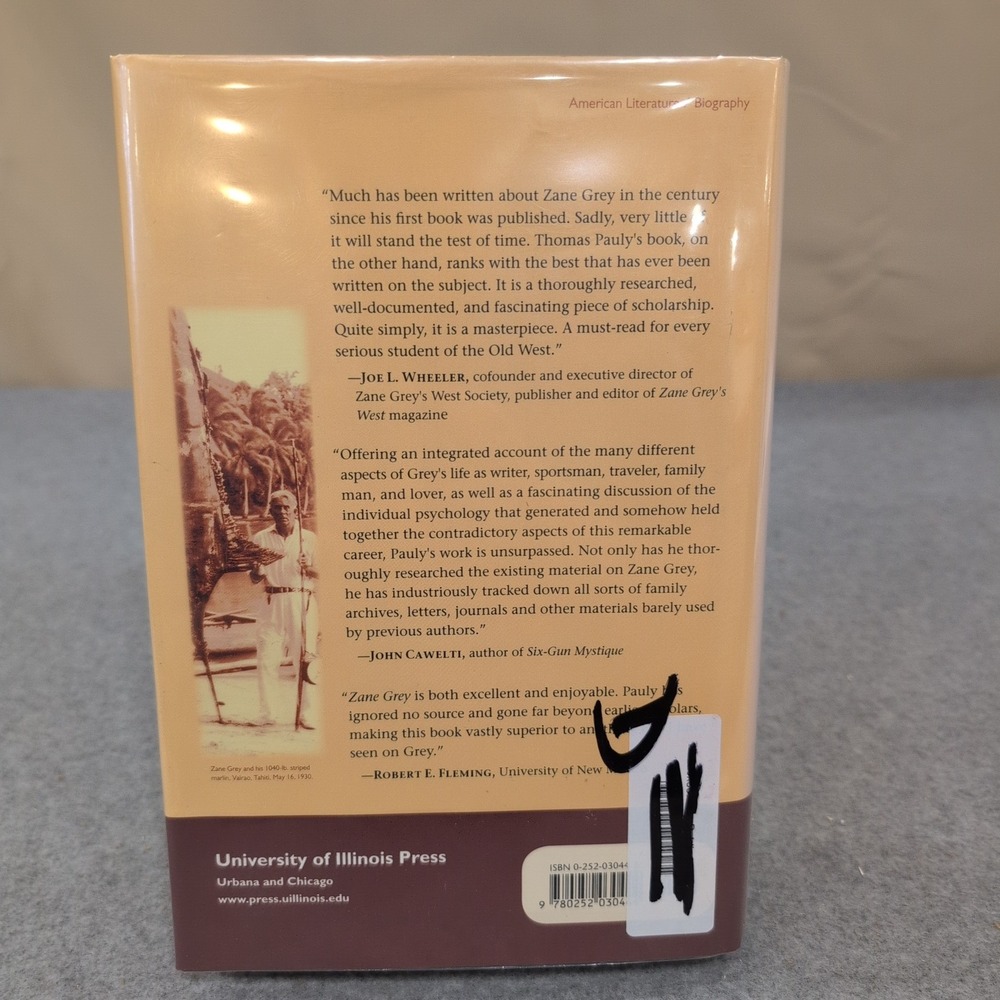 Zane Grey His Life His Adventures His Women Thomas H Pauly Hardcover 2005 - Picture 2 of 3